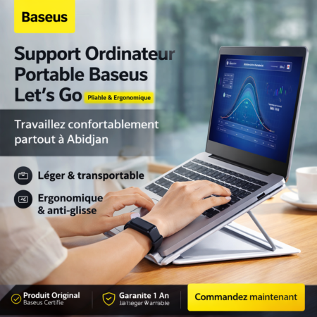 Support Ordinateur Portable Baseus Let’s Go SUDD-2G Pliable Ergonomique – Support Laptop Portable | Abidjan Côte d’Ivoire