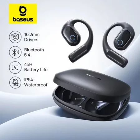 👉 Écouteurs Ouverts Baseus Eli 10i Fit Bluetooth 5.4 Original – Sport & Confort | Disponible à Abidjan Livraison Rapide