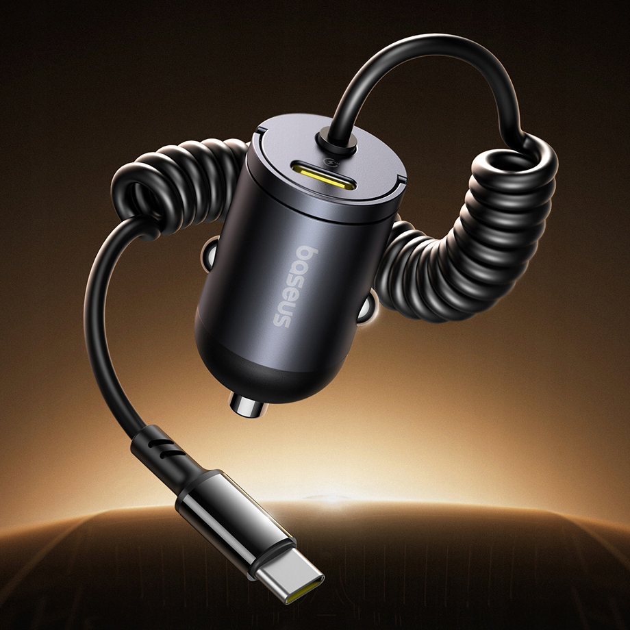 Chargeur de voiture Baseus Tiny Star Mini (câble USB-C inclus) 30 W Noir cosmique C00035001121-00 – Image 2