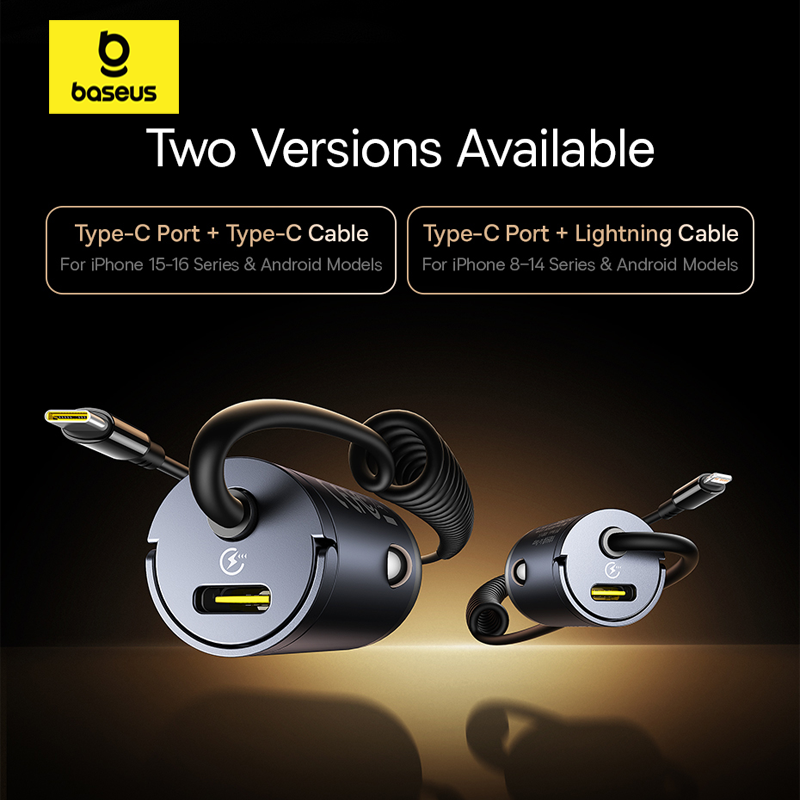 Chargeur de voiture Baseus Tiny Star Mini (câble USB-C inclus) 30 W Noir cosmique C00035001121-00 – Image 7