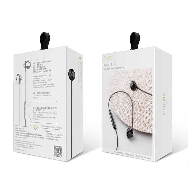 Écouteurs BASEUS H06 NOIR Avec Port Jack -NGH06-01 – Image 8