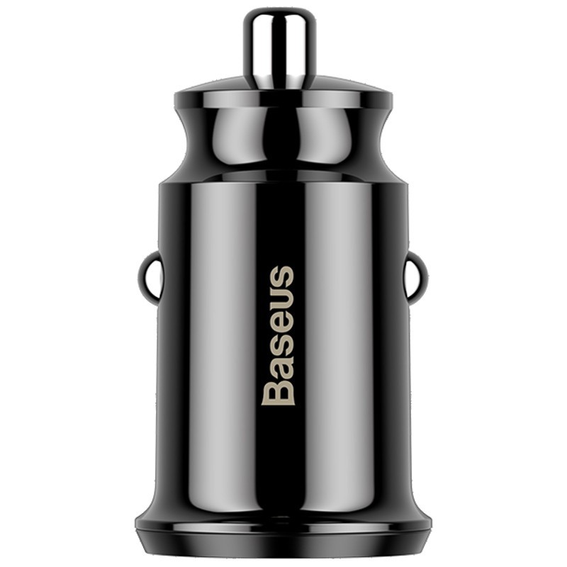 Chargeur de Voiture Double USB 3.1A Baseus Small Rice Grain (Noir)CCALL-ML01 – Image 3